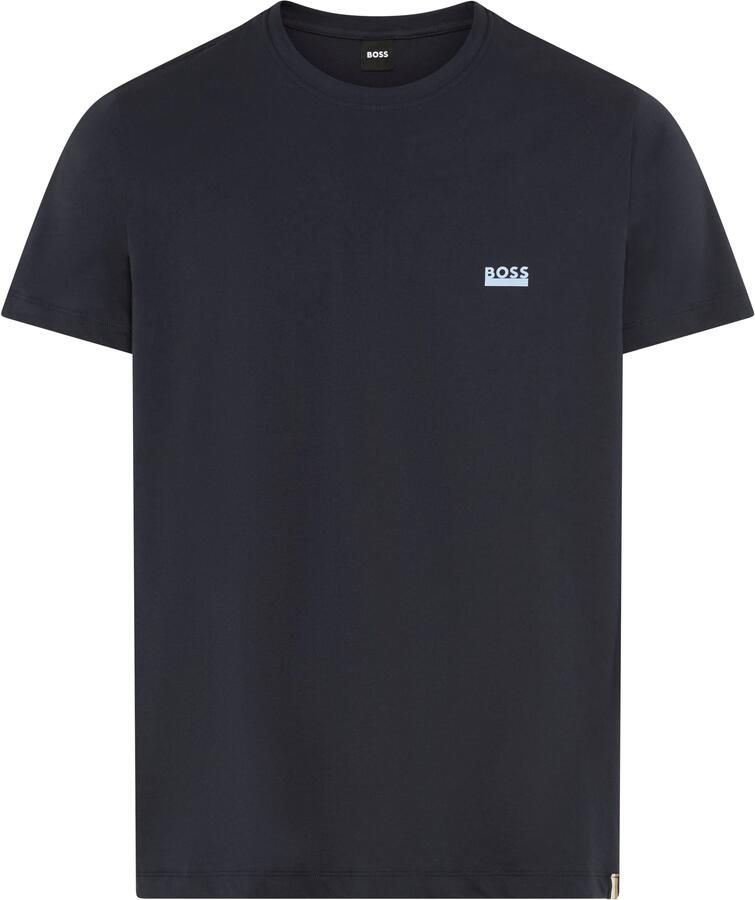 BOSS T-shirt Ronde hals jersey klein logo regular fit