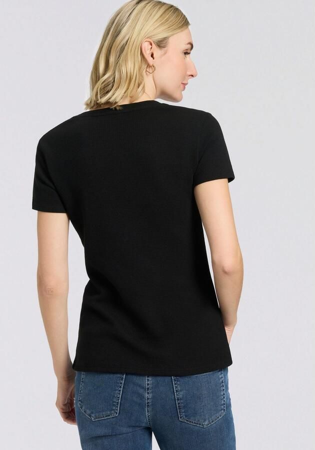 BOSS T-shirt Ronde hals wafelstructuur - Foto 3