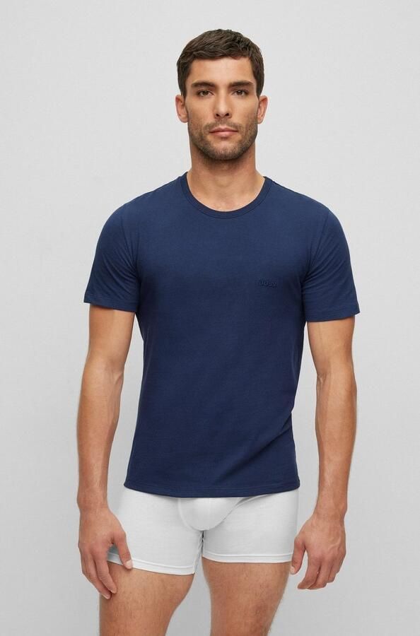 Boss T-shirt met labelstitching in een set van 3 stuks model 'Classic' - Foto 9