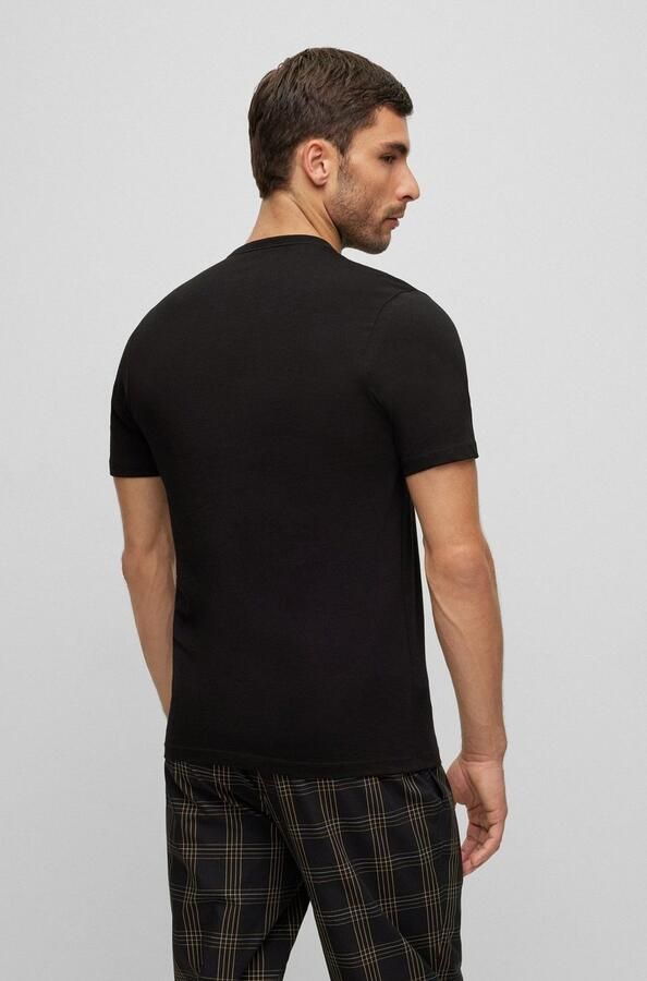 Boss T-shirt met labelstitching in een set van 3 stuks model 'Classic' - Foto 4