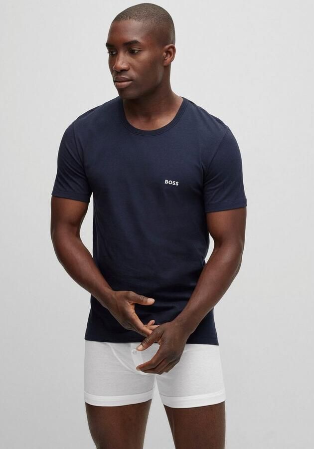 Boss T-shirt met labelstitching in een set van 3 stuks model 'Classic' - Foto 11