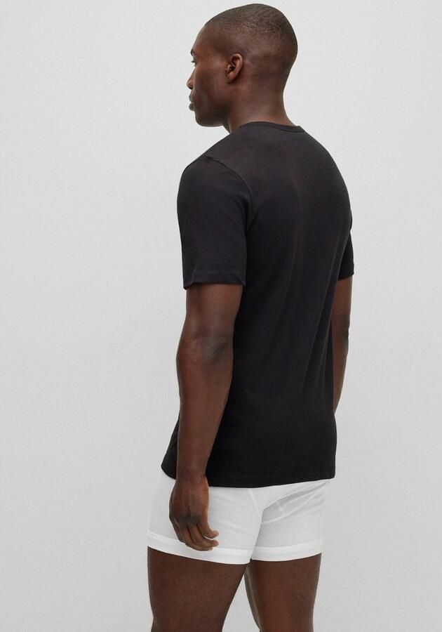 Boss T-shirt met labelstitching in een set van 3 stuks model 'Classic' - Foto 5