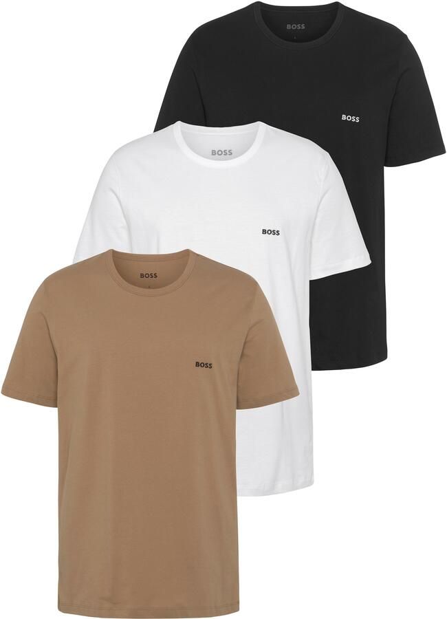 Boss T-shirt met labelstitching in een set van 3 stuks model 'Classic' - Foto 8