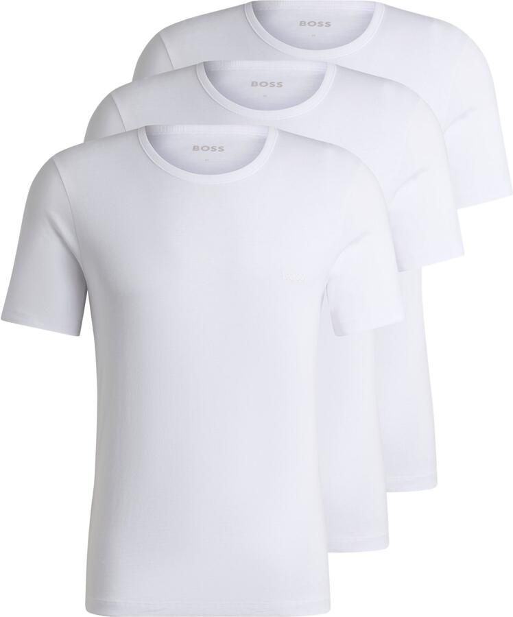 Hugo Boss 3-Pack Regular Fit Pure Cotton C-neck T-shirts White Wit Heren - Foto 6
