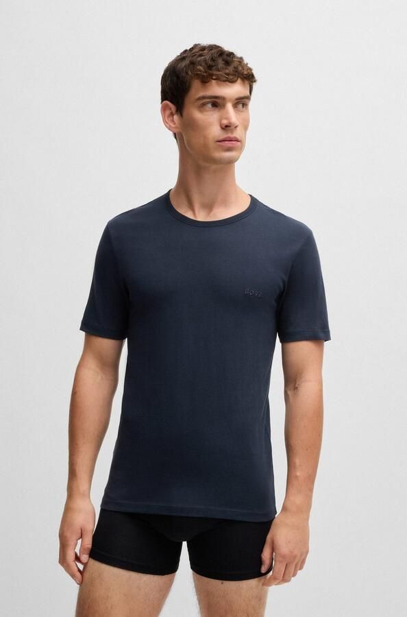 Boss T-shirt met labelstitching in een set van 3 stuks model 'Classic' - Foto 7