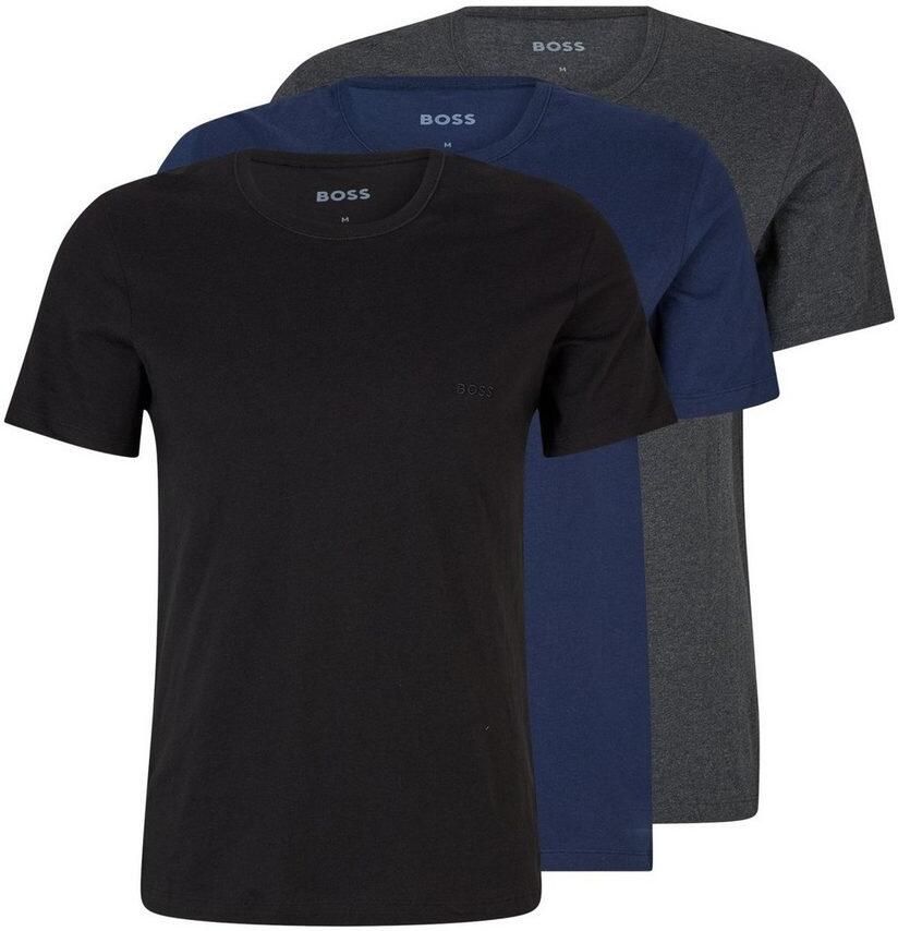 Boss regular fit T-shirt van puur katoen model 'CLASSIC' in set van 3 - Foto 4