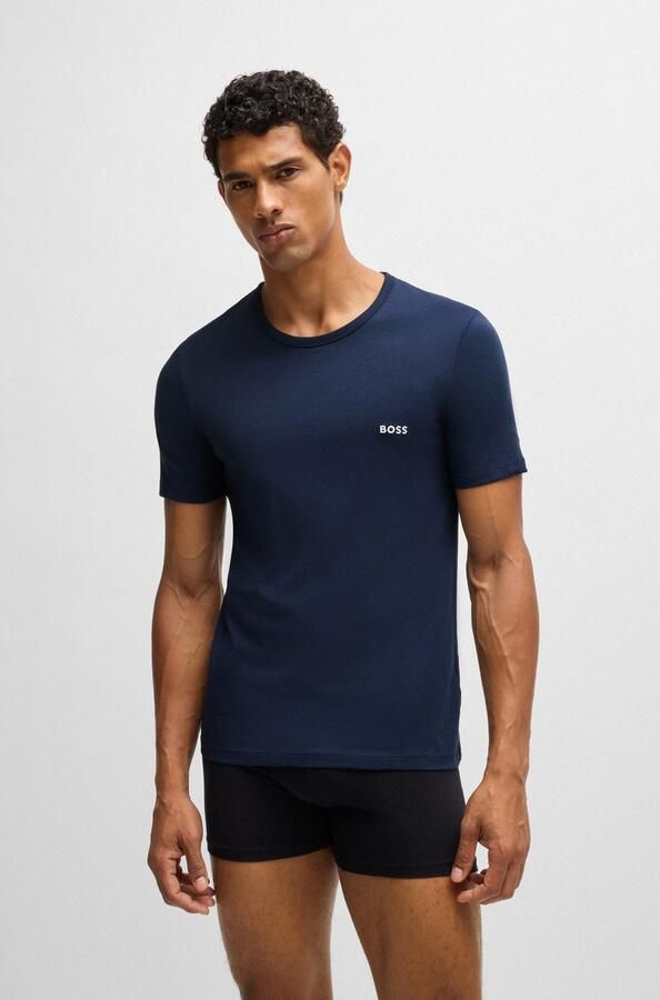 Boss T-shirt met labelstitching in een set van 3 stuks model 'Classic' - Foto 8