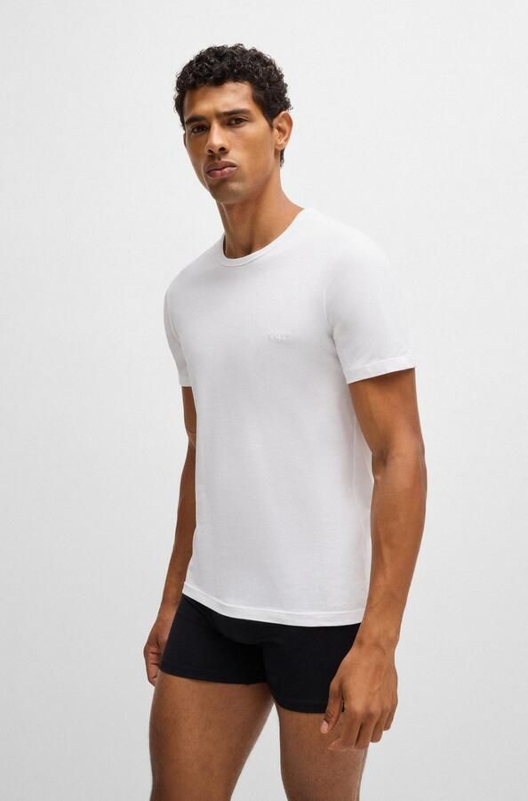 Boss T-shirt met labelstitching in een set van 3 stuks model 'Classic' - Foto 9
