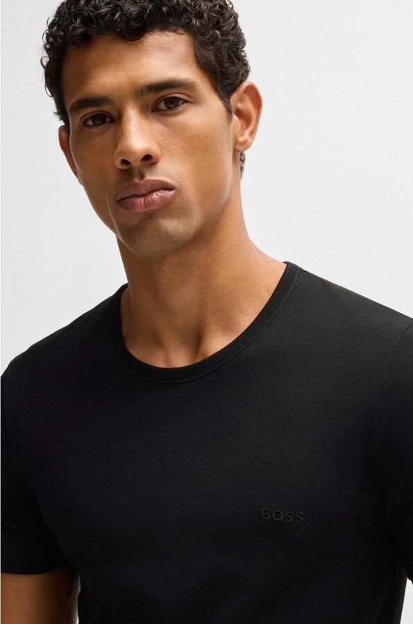 Boss T-shirt met labelstitching in een set van 3 stuks model 'Classic' - Foto 7