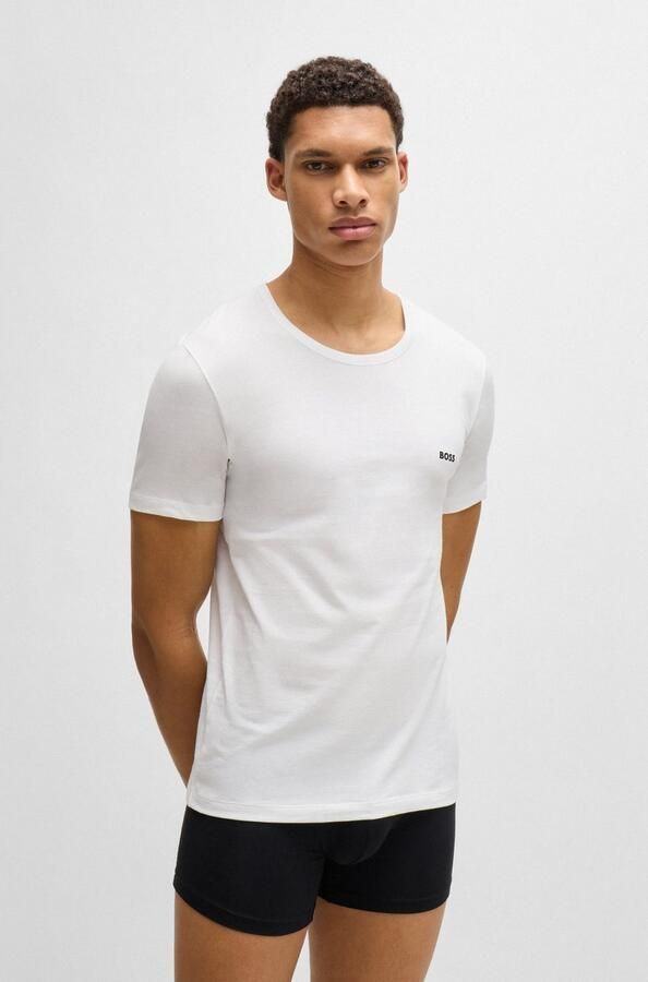Boss T-shirt met labelstitching in een set van 3 stuks model 'Classic' - Foto 5