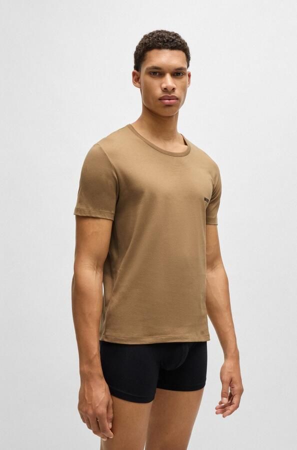 Boss T-shirt met labelstitching in een set van 3 stuks model 'Classic' - Foto 7