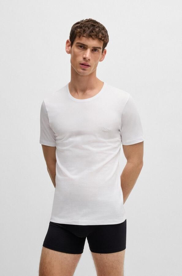 Boss regular fit T-shirt van puur katoen model 'CLASSIC' in set van 3 - Foto 9