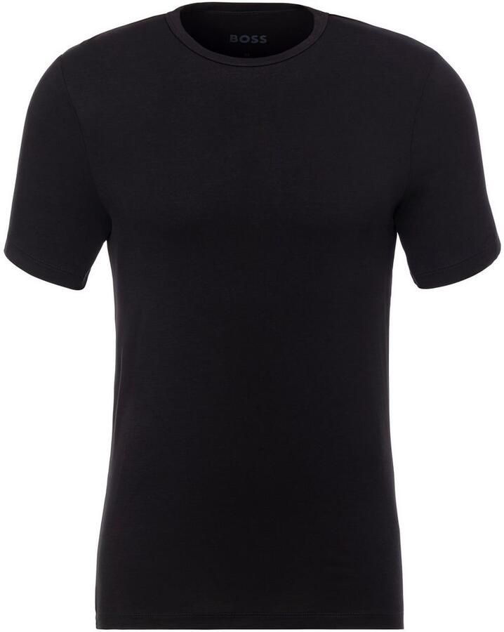 BOSS T-shirt TShirt RN 3P Natura effen t-shirt met merklabel (3-delig)