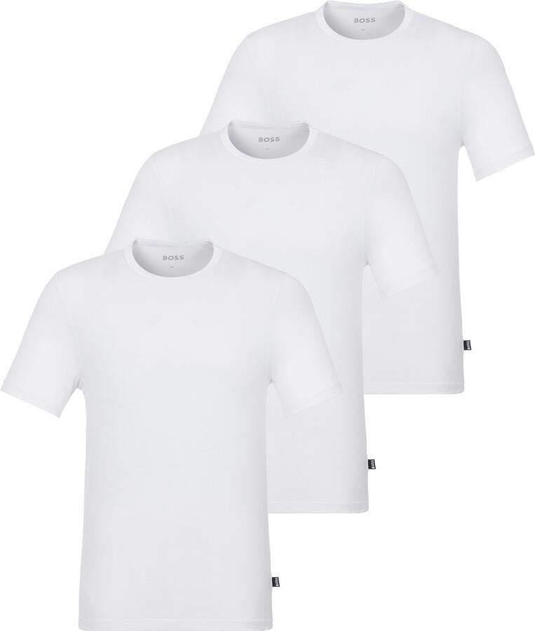 BOSS T-shirt TShirt RN 3P Natura effen t-shirt met merklabel (3-delig) - Foto 2