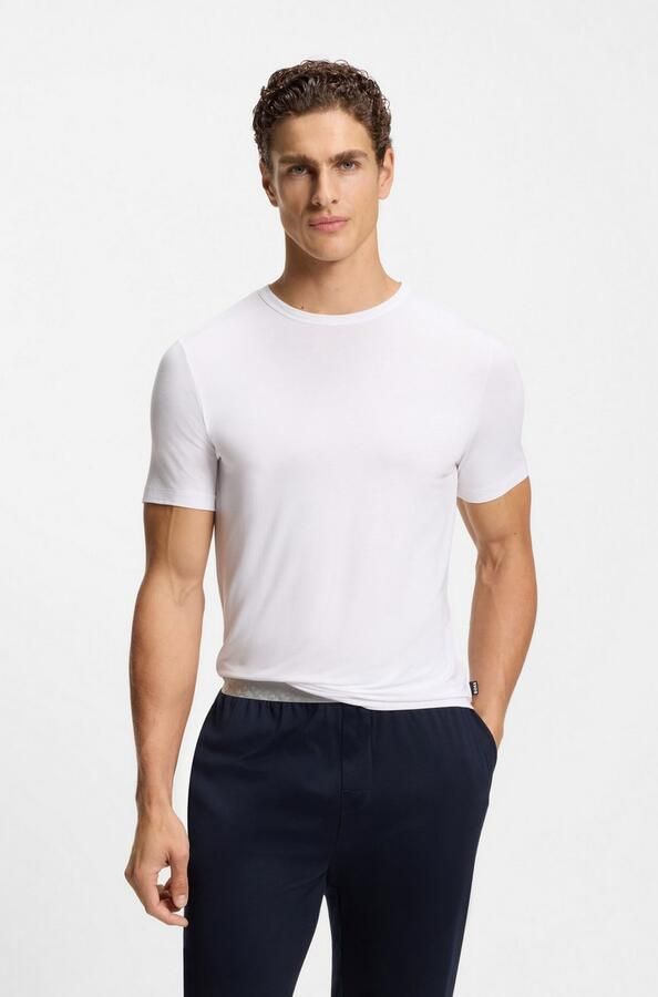 BOSS T-shirt TShirt RN 3P Natura effen t-shirt met merklabel (3-delig) - Foto 4