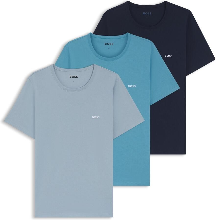 Boss Regular fit T-shirt van puur katoen in een set van 3 stuks - Foto 6