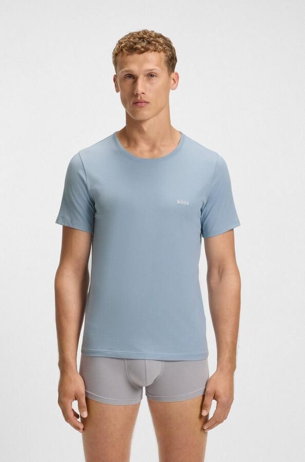 Boss Regular fit T-shirt van puur katoen in een set van 3 stuks - Foto 3