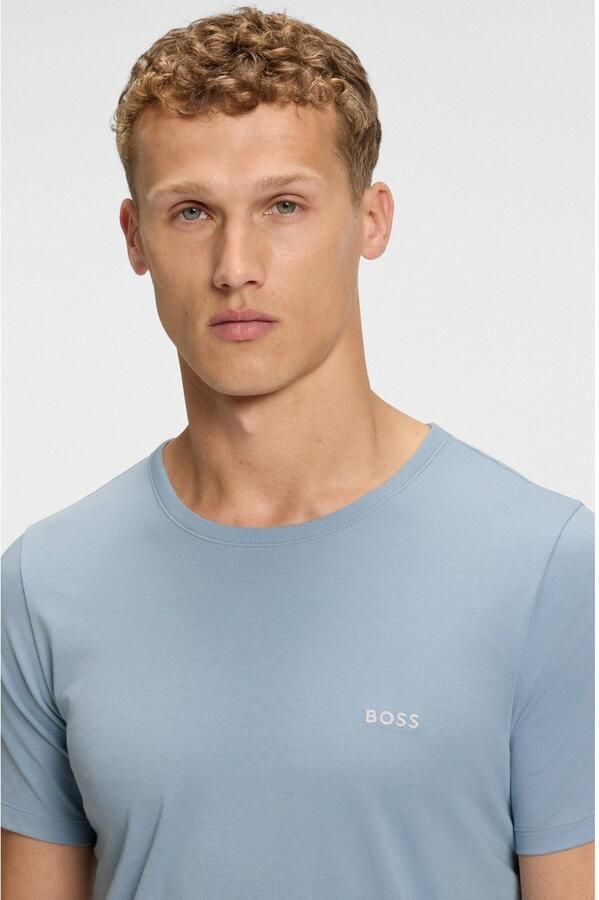Boss Regular fit T-shirt van puur katoen in een set van 3 stuks - Foto 2