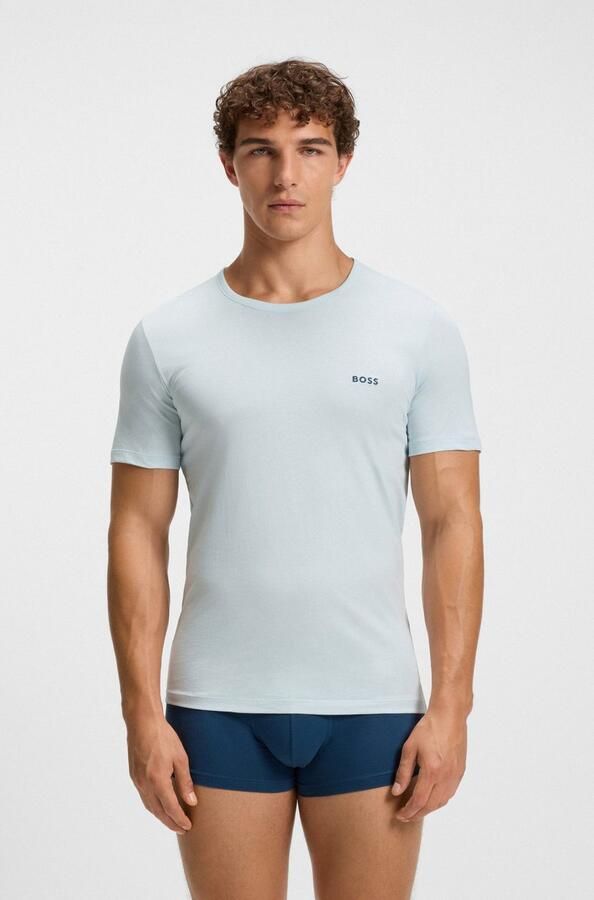 Boss Regular fit T-shirt van puur katoen in een set van 3 stuks - Foto 2