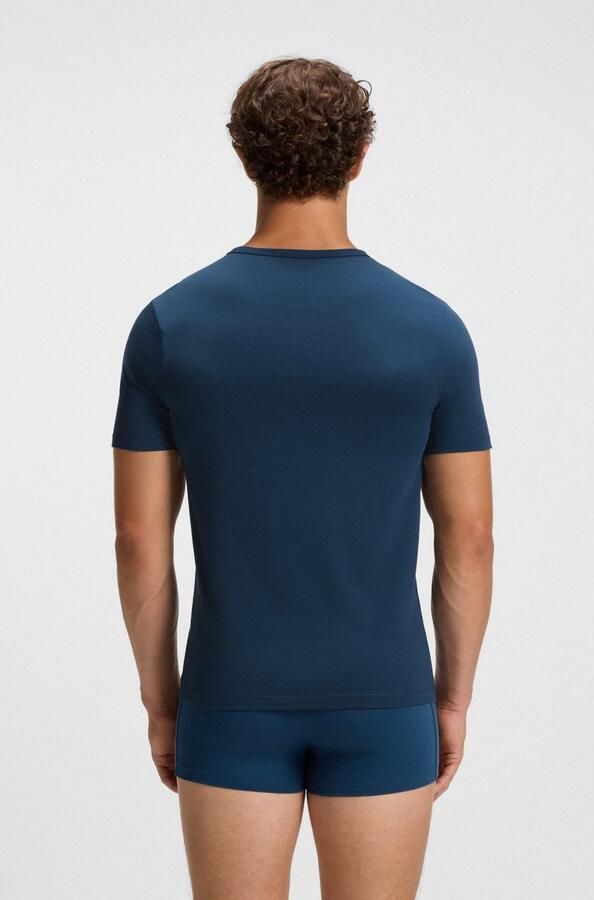 Boss Regular fit T-shirt van puur katoen in een set van 3 stuks - Foto 4