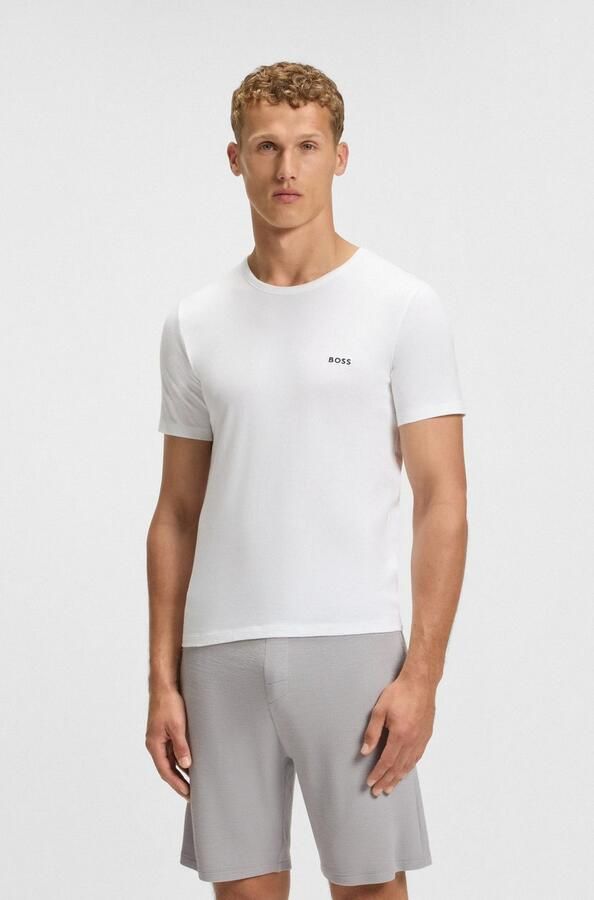 Boss T-shirt van puur katoen in een set van 3 stuks model 'Classic' - Foto 3