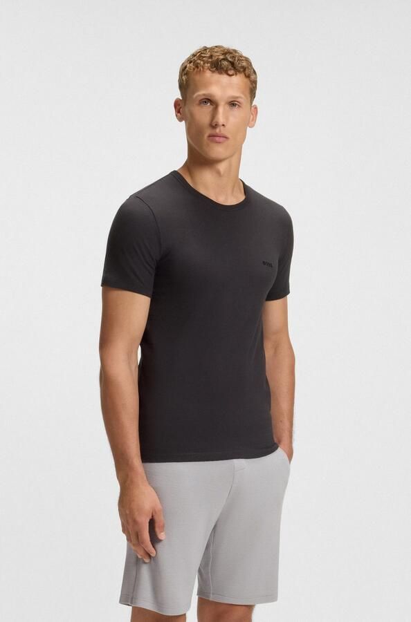 Boss T-shirt van puur katoen in een set van 3 stuks model 'Classic' - Foto 4