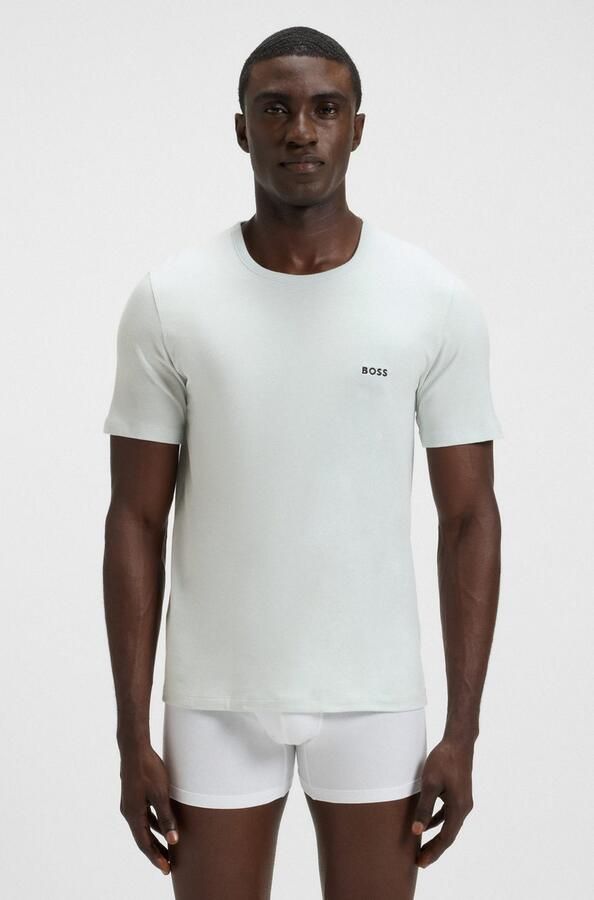 Boss Regular fit T-shirt van puur katoen in een set van 3 stuks - Foto 2