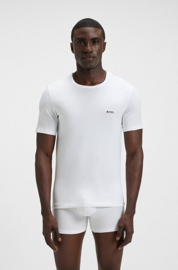 Boss Regular fit T-shirt van puur katoen in een set van 3 stuks - Foto 3