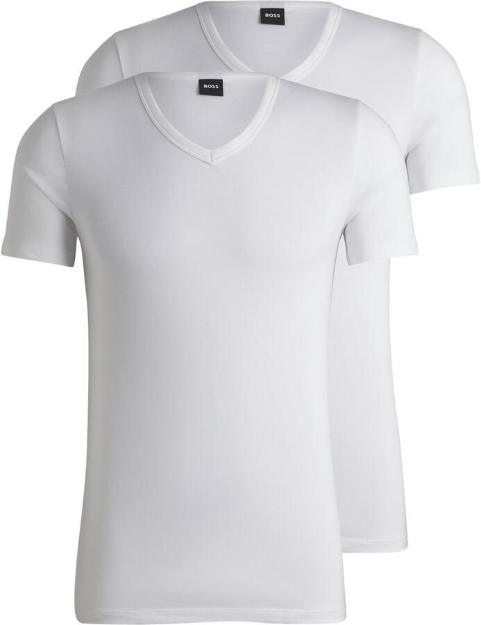 Boss T-shirt met V-hals in een set van 2 stuks model 'Modern'