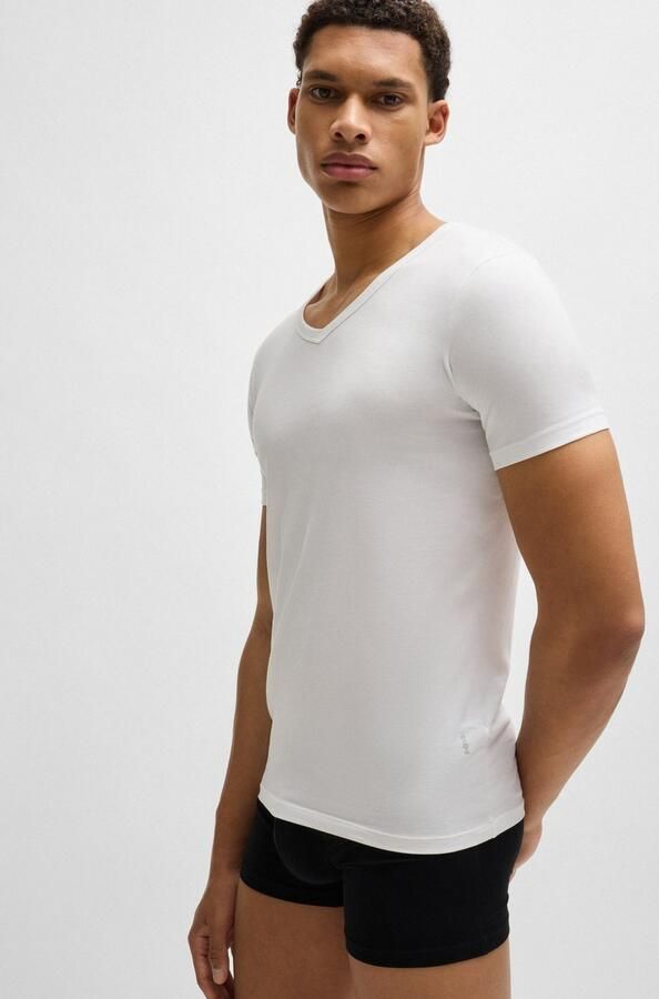 Boss T-shirt met V-hals in een set van 2 stuks model 'Modern' - Foto 6
