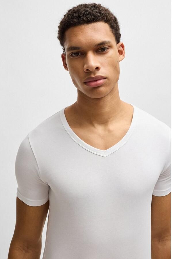 Boss T-shirt met V-hals in een set van 2 stuks model 'Modern' - Foto 4