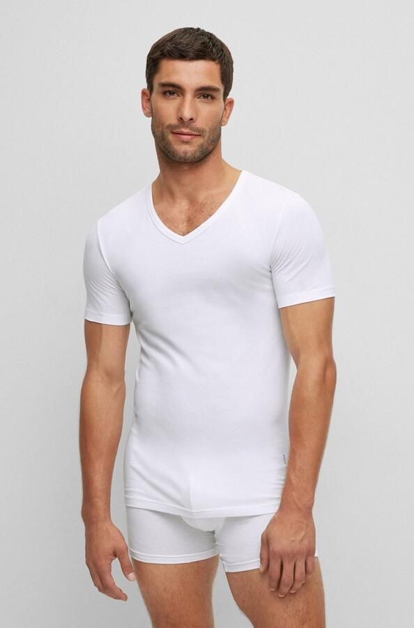 Boss T-shirt met V-hals in een set van 2 stuks model 'Modern' - Foto 8