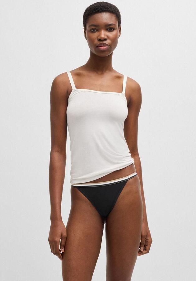 BOSS Tanga 3P STRING LACE met kanten details sportief gestreepte tailleband (3 stuks) - Foto 3