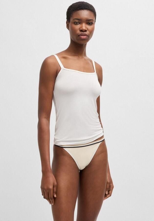 BOSS Tanga 3P STRING LACE met kanten details sportief gestreepte tailleband (3 stuks) - Foto 4