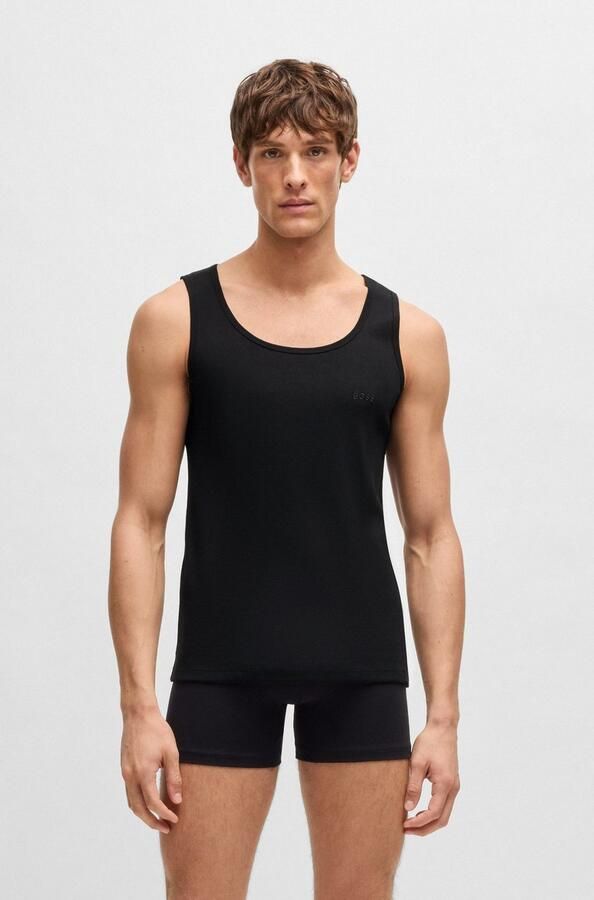 Boss Tanktop met labelstitching in een set van 3 paar model 'ONE' - Foto 5
