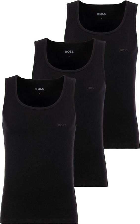 Boss Tanktop met labelstitching in een set van 3 paar model 'ONE' - Foto 8