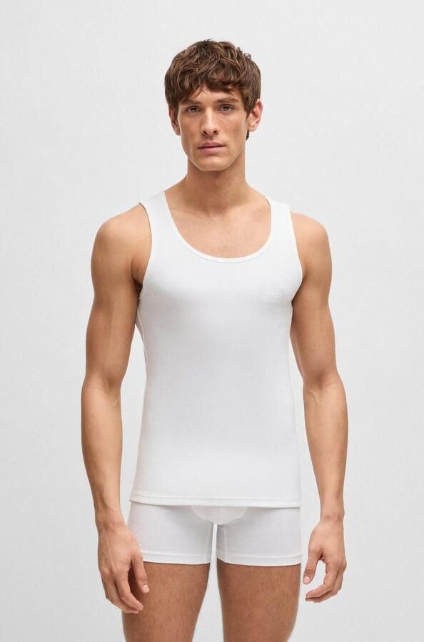 Boss Tanktop met labelstitching in een set van 3 paar model 'ONE' - Foto 7