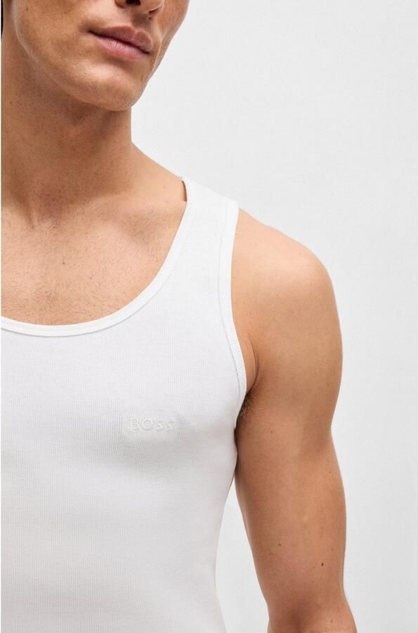 Boss Tanktop met labelstitching in een set van 3 paar model 'ONE' - Foto 2