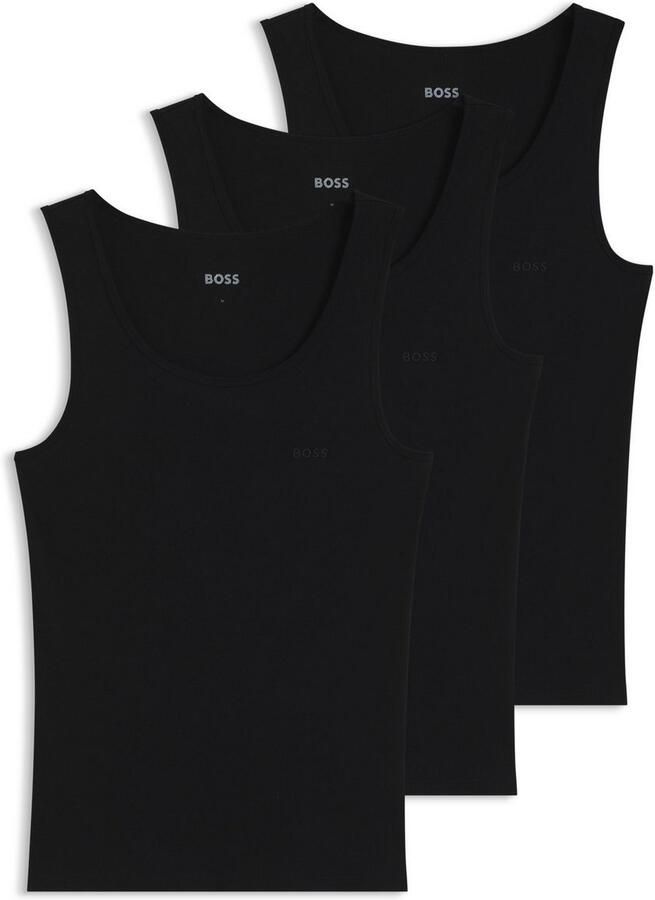 Boss Tanktop met labelstitching in een set van 3 paar model 'ONE' - Foto 2