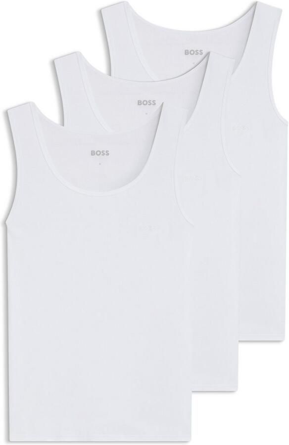 Boss Tanktop met labelstitching in een set van 3 paar model 'ONE' - Foto 5