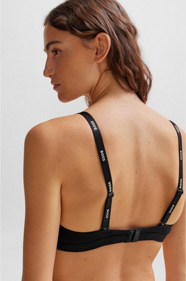 BOSS Triangel-bh TRIANGLE PADDED CI met tekst op de schouderbanden - Foto 9