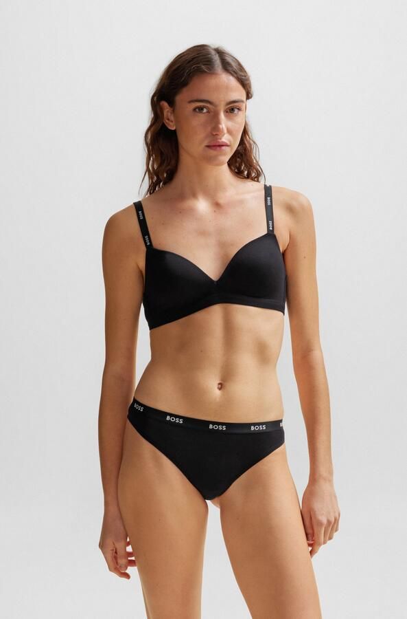 BOSS Triangel-bh TRIANGLE PADDED CI met tekst op de schouderbanden - Foto 7
