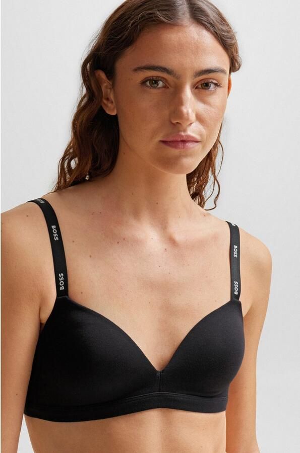 BOSS Triangel-bh TRIANGLE PADDED CI met tekst op de schouderbanden - Foto 5