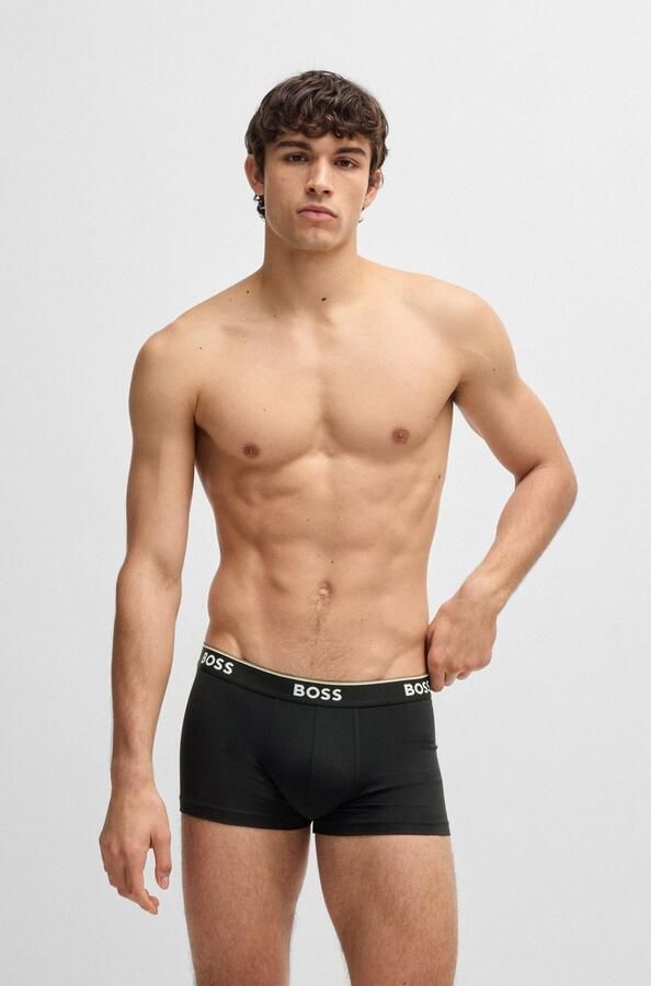 Boss Regular fit boxershort van katoenmix in een set van 3 stuks - Foto 4