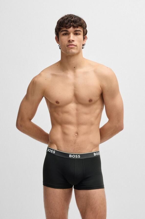 Boss Regular fit boxershort van een mix van katoen en elastaan in een set van 3 stuks - Foto 5