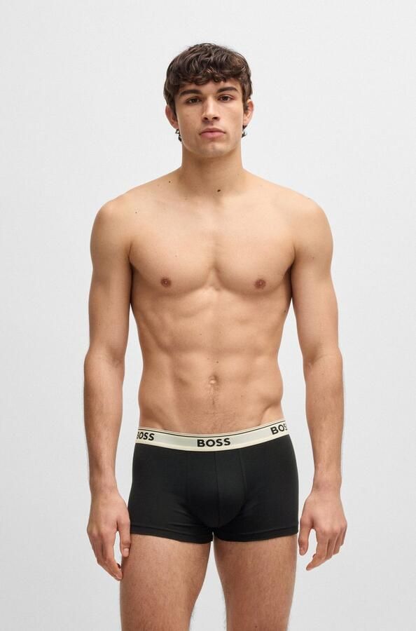 Boss Regular fit boxershort van een mix van katoen en elastaan in een set van 3 stuks - Foto 6