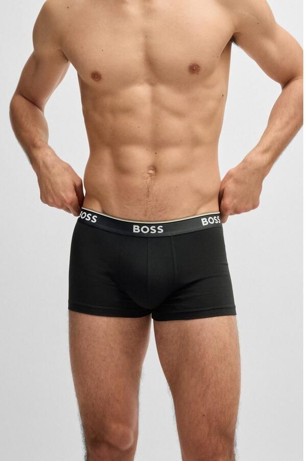 Boss Regular fit boxershort van een mix van katoen en elastaan in een set van 3 stuks - Foto 2