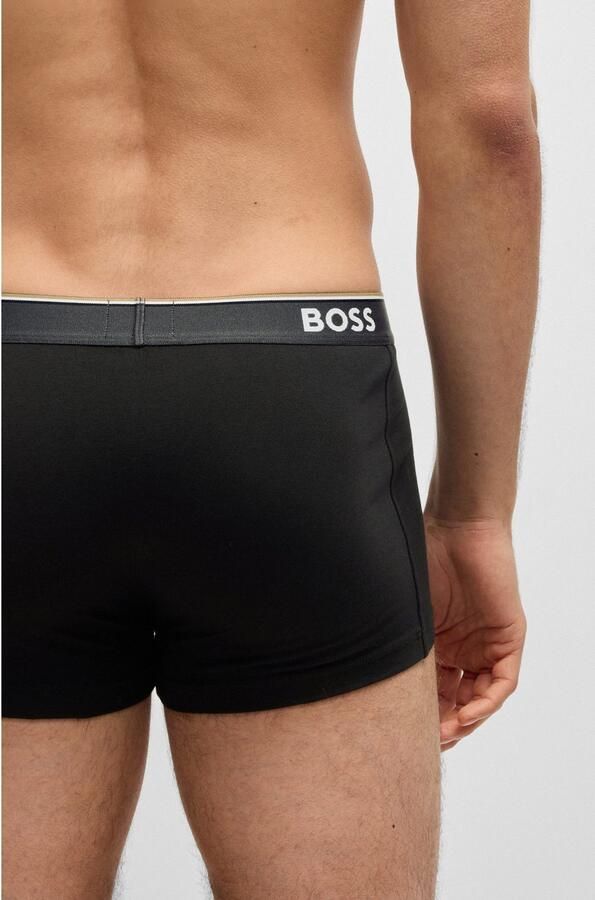 Boss Regular fit boxershort van een mix van katoen en elastaan in een set van 3 stuks - Foto 3