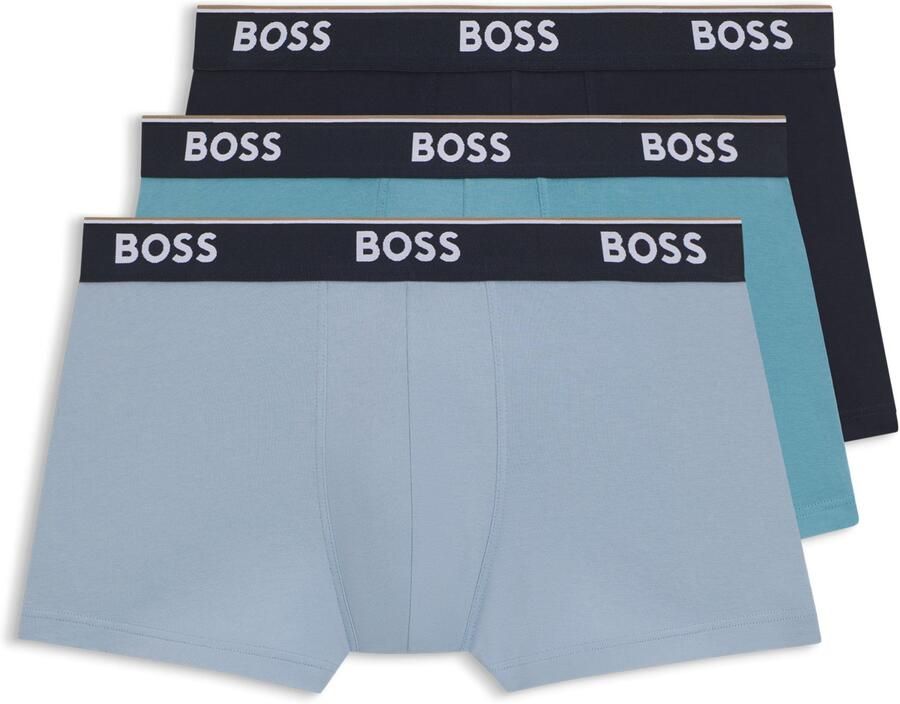 Boss Regular fit boxershort van een mix van katoen en elastaan in een set van 3 stuks - Foto 7