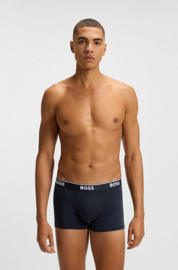 Boss Regular fit boxershort van een mix van katoen en elastaan in een set van 3 stuks - Foto 4